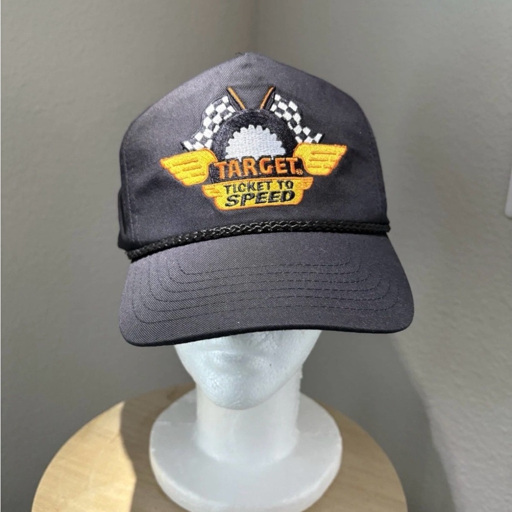 Vintage Target “Ticket to Speed” SnapBack Trucker Hat - Black and Orange